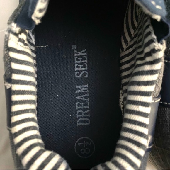 Dream Seek Nautical Blue Slip-On Canvas Mens Shoes Sneakers 8.5 Comfort Travel - Picture 5 of 10